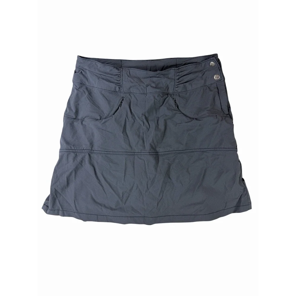 Athleta Womens Tennis Skirt Skort Size 6 Gray Golf Zipper Pockets